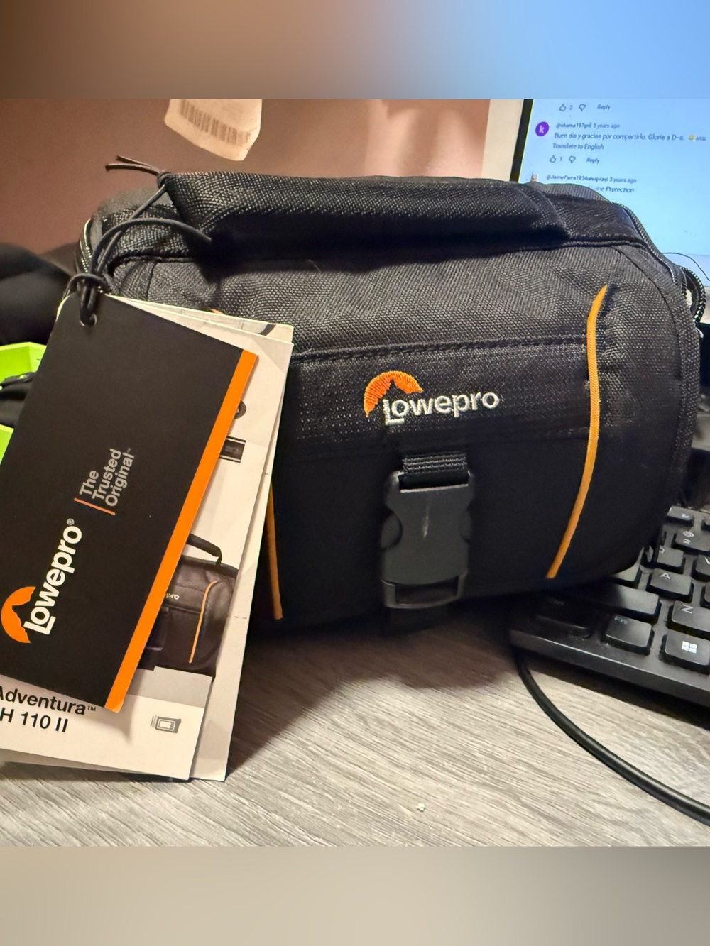Black & Orange Camera Bag - Compact Protective Case for different purposes